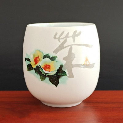 4 buc/set Jingdezhen ceai din ceramica castron pentru ceai, cafea pictate manual, cani de vin, set de ceai albastru si alb, consumabile pentru bauturi 220 ml