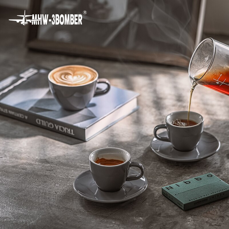 Espresso bögre 80 ml kerámia kávés csésze csészealj Porcelán bögre csészealj készlet