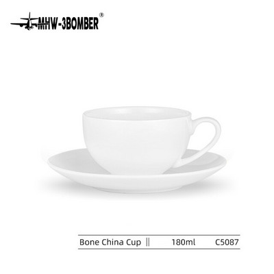 Kávésbögrék Bone China kerámia kávéscsésze 180ml 300ml kávéscsésze és csészealj készletek Latte csésze Cappuccino csésze ultravékony falú