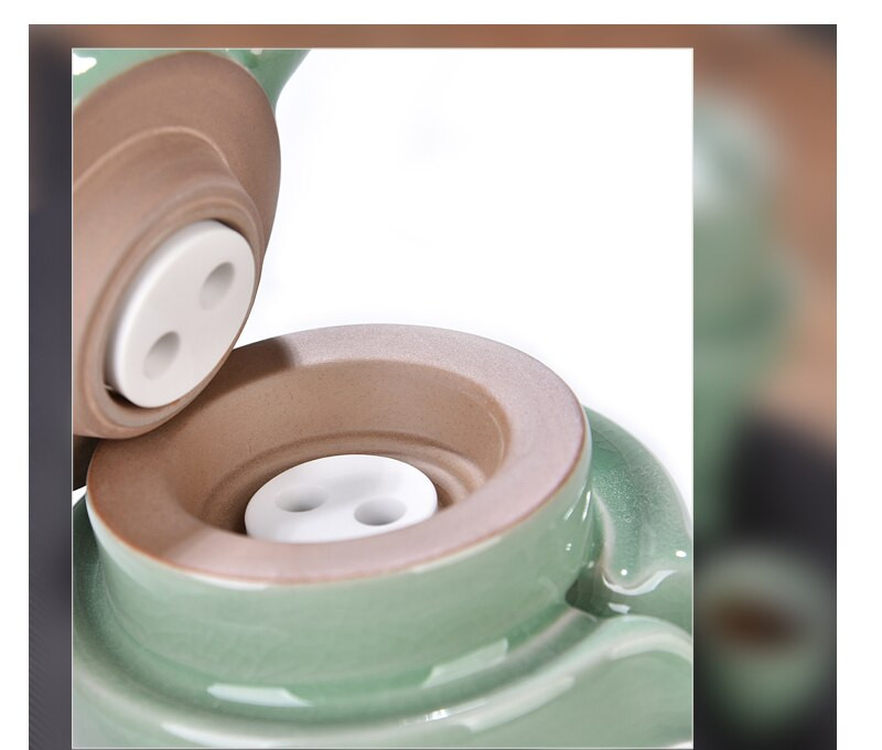 Set de ceai Kung Fu cu design nou, 6 cesti de ceai si 1 ceainic, cel mai creativ set de ceai, vase ceramice rafinate