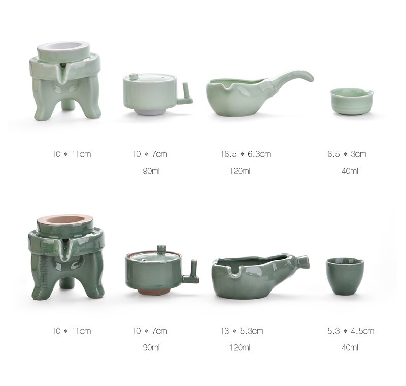 Set de ceai Kung Fu cu design nou, 6 cesti de ceai si 1 ceainic, cel mai creativ set de ceai, vase ceramice rafinate