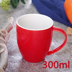 240-300 ml Macaron széles szájú kerámia cappuccino kávés bögre csésze csészealj készletekkel Simplicity európai vastag, színes eszpresszó csésze