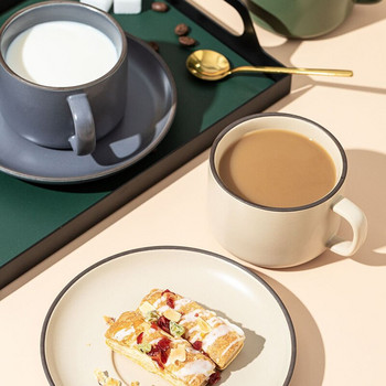 YOMDID Σκανδιναβικό στυλ Φλιτζάνια και Πιατάκια Καφέ Κεραμική κούπα καφέ Vintage Σετ τσαγιού με φλιτζάνι πόσιμο γάλα με ποτό κουζίνας με κουτάλι