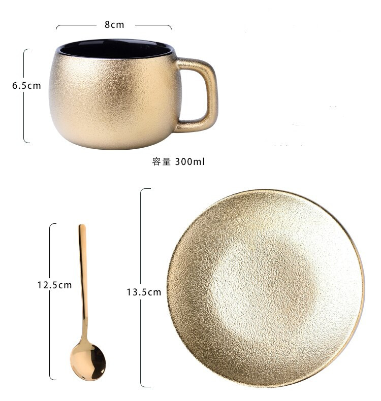 Ceașă de ceai de după-amiază de ultimă oră, cu lingură și farfurie, ceașcă de cafea, ceașcă de cappuccino, set de cadou, ceașcă de apă în stil britanic, ceai de băutură