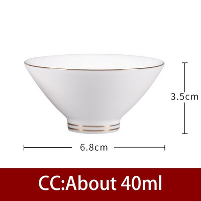 4 db/tétel Kínai teáscsészék Kiváló minőségű zselés jade teáscsésze teástál porcelán teáscsésze Személyes kis teáscsésze teáskészlet fehér porcelán