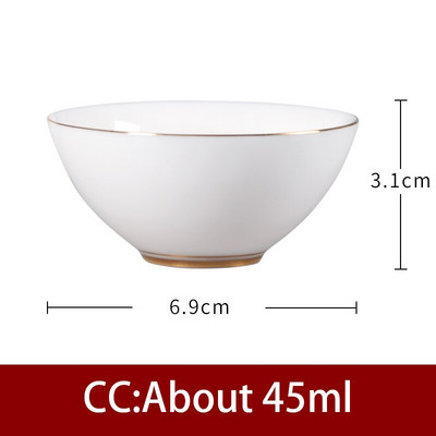 4 db/tétel Kínai teáscsészék Kiváló minőségű zselés jade teáscsésze teástál porcelán teáscsésze Személyes kis teáscsésze teáskészlet fehér porcelán