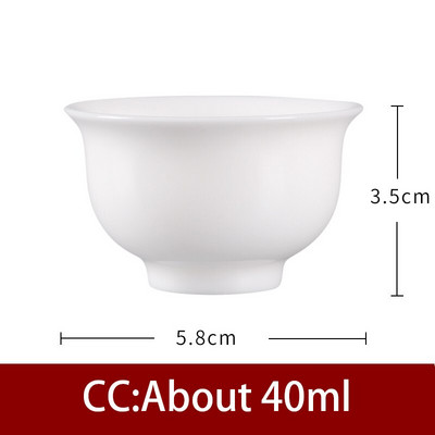 4 db/tétel Kínai teáscsészék Kiváló minőségű zselés jade teáscsésze teástál porcelán teáscsésze Személyes kis teáscsésze teáskészlet fehér porcelán