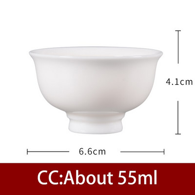 4 db/tétel Kínai teáscsészék Kiváló minőségű zselés jade teáscsésze teástál porcelán teáscsésze Személyes kis teáscsésze teáskészlet fehér porcelán