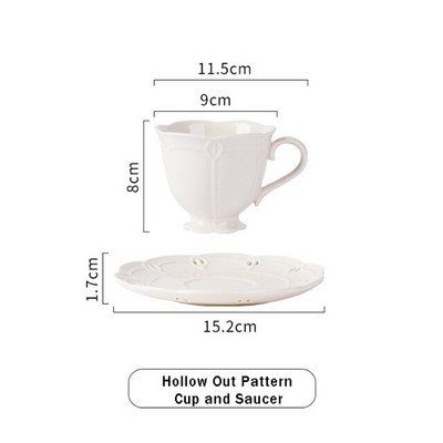 Set de căni de cafea și farfurii retro europeană, decorare pentru ceai de nuntă, restaurant acasă, farfurie pentru desert, ceai de după-amiază