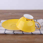 Šalica za kavu i tanjur, nordijski stil, 220 ml, šalica za čaj, vrhunska keramika, britanski porculan