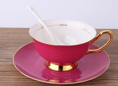 Šalica za kavu i tanjur, nordijski stil, 220 ml, šalica za čaj, vrhunska keramika, britanski porculan