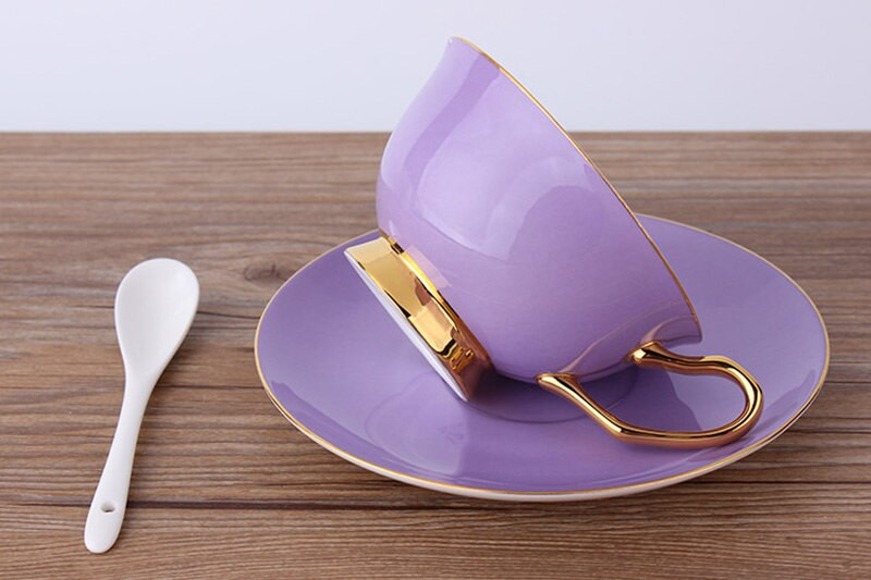 Šalica za kavu i tanjur, nordijski stil, 220 ml, šalica za čaj, vrhunska keramika, britanski porculan