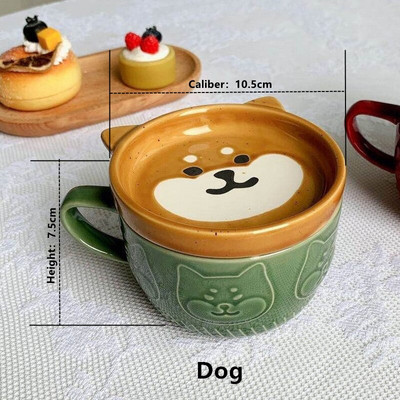 Cutelife Aranyos Panda kerámia kávés csésze csészealj Dekoráció Otthon Konyha Újrafelhasználható teáscsésze Reggeli ivó tej porcelán csésze szett