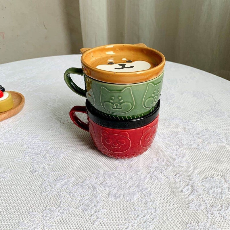 Cutelife Aranyos Panda kerámia kávés csésze csészealj Dekoráció Otthon Konyha Újrafelhasználható teáscsésze Reggeli ivó tej porcelán csésze szett