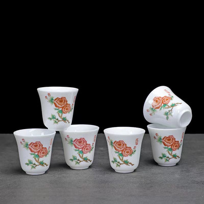 Set de ceai de jad cu lanolină de înaltă calitate, cu set de ceai Kungfu pictat, ceainice pentru a fierbe apă Samovar ceainic din ceramică Shu Puer ceainice
