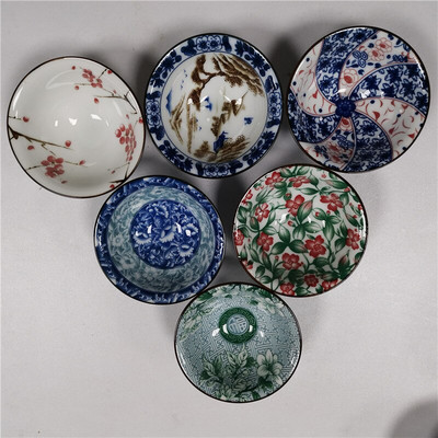 6kom/set Servis za čaj Set šalica za čaj Plavi i bijeli porculan Vintage keramički set za čaj Različiti mali kapaciteti Kućni dar 6 paketa Master Cup