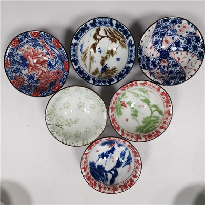 6kom/set Servis za čaj Set šalica za čaj Plavi i bijeli porculan Vintage keramički set za čaj Različiti mali kapaciteti Kućni dar 6 paketa Master Cup