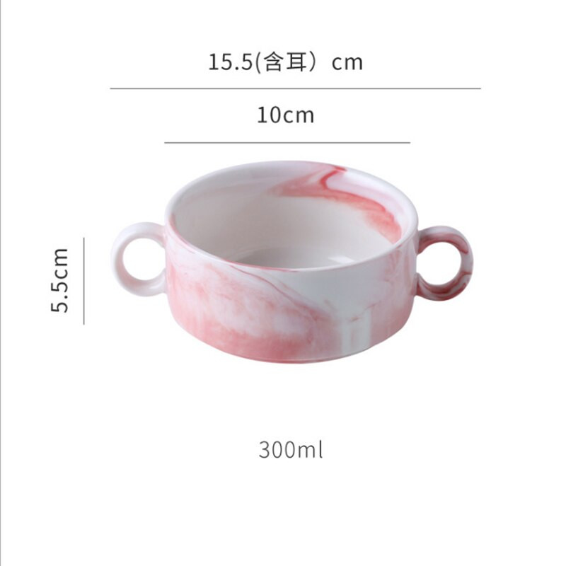 Európa tejes kávés bögrék márványozott kerámia tál binaurális tál 300 ml kávés csésze készlet