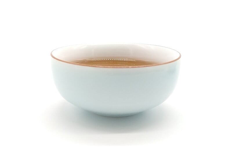 6db Creative Outside Blue belül fehér Kung Fu teáscsésze készlet, kínai porcelán teáscsésze készlet Celadon teáscsésze készlet Utazó teástál