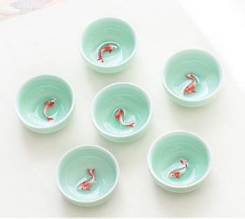 Longquan Celadon Σετ τσαγιού Teapot 220Ml Porcelain Tea Cup KungFu Tea Set Painted Teapot Puer Oolong Tea Pot Set Δώρο