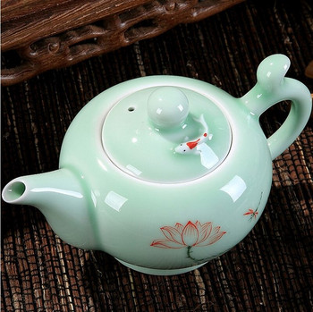 Longquan Celadon Σετ τσαγιού Teapot 220Ml Porcelain Tea Cup KungFu Tea Set Painted Teapot Puer Oolong Tea Pot Set Δώρο