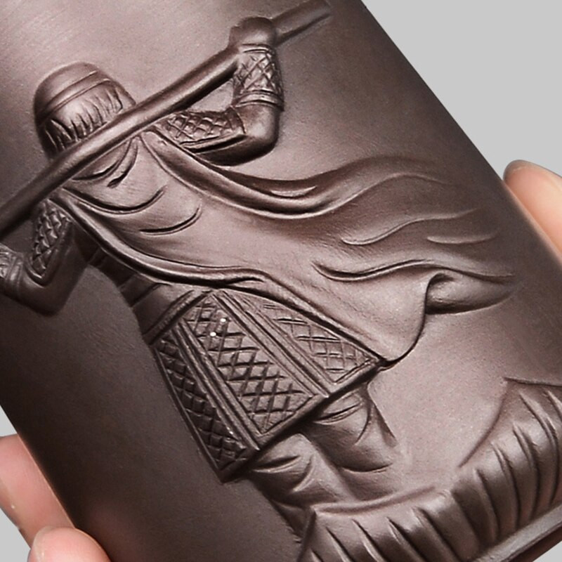 Set de ceai Kung Fu ceainic Zisha cu 3 cesti 1 cutie de ceai set de ceai din argila mov Articole pentru băutură Gaiwan Set de ceai portabil de călătorie Livrare gratuită