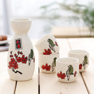 Jaapani portselanist vintage keraamiline pott Flagon kangete alkohoolsete jookide tasside komplekt Köök söögibaar jooginõude Jaapani sake veini komplekt