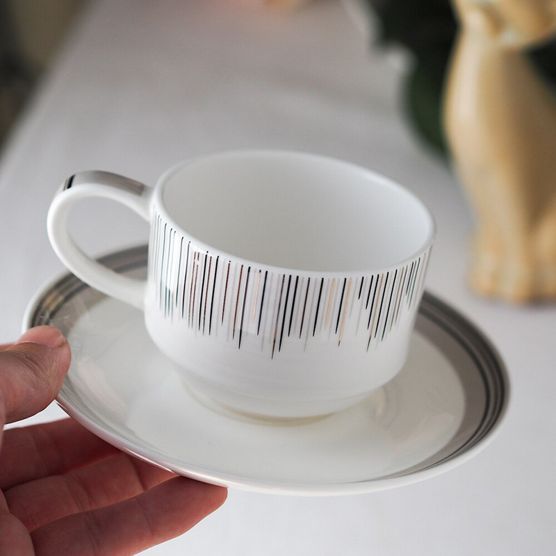 Skandináv kerámia kávéscsésze borító Bone China Kis irodai Luxus Kreatív teáscsészék Török edény Tasse A Cafe Italkészlet DF50BD