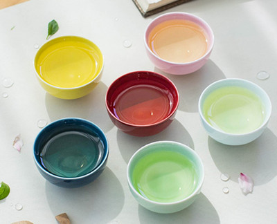 6kom Celadon Zlatna ribica Kineski set šalica za čaj, kung fu glina zi sha Crackle Glaze Putna zdjela čaja Set kineskih porculanskih šalica za čaj