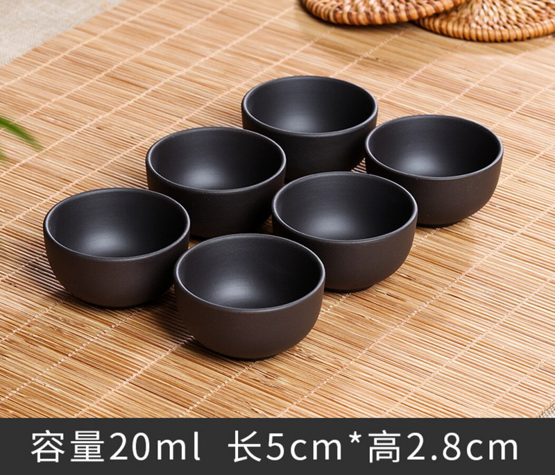 6kom Celadon Zlatna ribica Kineski set šalica za čaj, kung fu glina zi sha Crackle Glaze Putna zdjela čaja Set kineskih porculanskih šalica za čaj