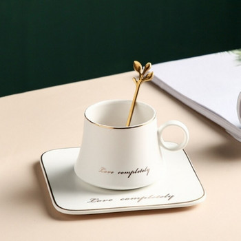 Creative Κεραμική κούπα 180 ml για φλιτζάνι καφέ και πιατάκι σετ με κουτάλι Δωρεάν αποστολή Κούπες για φλιτζάνια τσαγιού Espresso Επιτραπέζια ποτά