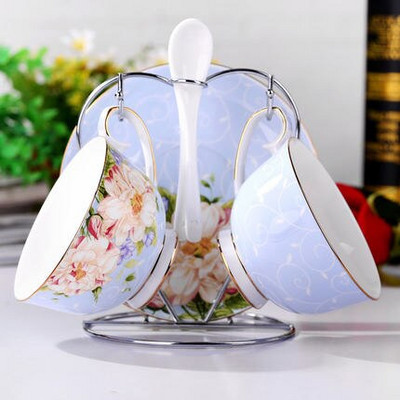 Bone China ceașcă de cafea din ceramică ceașcă de ceai farfurie lingură în set ceașcă espresso creativă din porțelan pentru cadou 200 ml, vase de petrecere