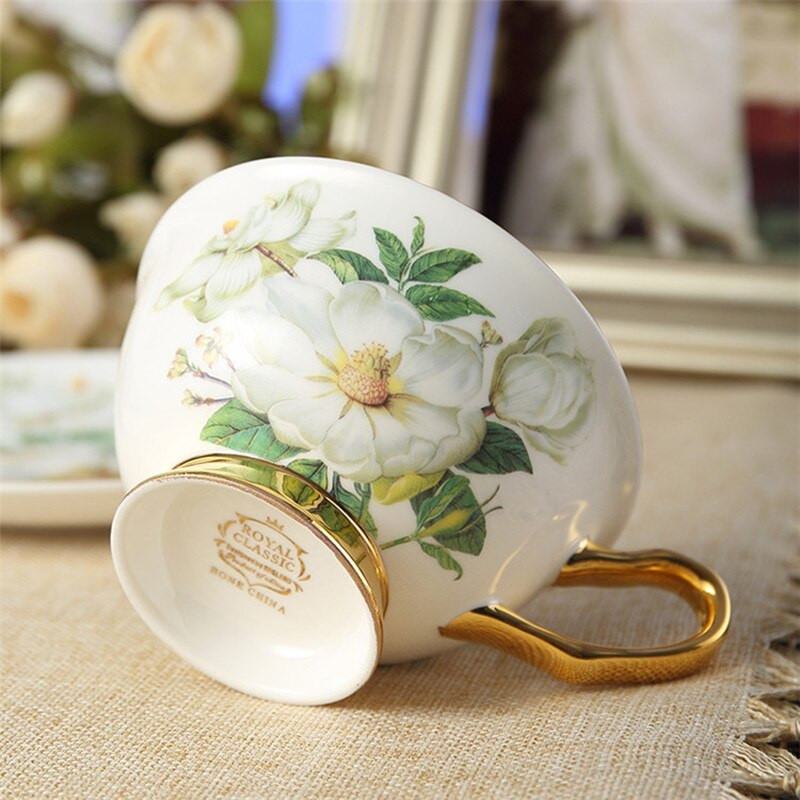 Bone China ceașcă de cafea din ceramică ceașcă de ceai farfurie lingură în set ceașcă espresso creativă din porțelan pentru cadou 200 ml, vase de petrecere