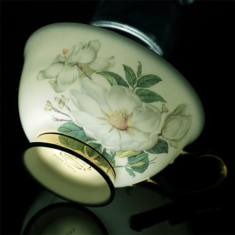 Bone China ceașcă de cafea din ceramică ceașcă de ceai farfurie lingură în set ceașcă espresso creativă din porțelan pentru cadou 200 ml, vase de petrecere