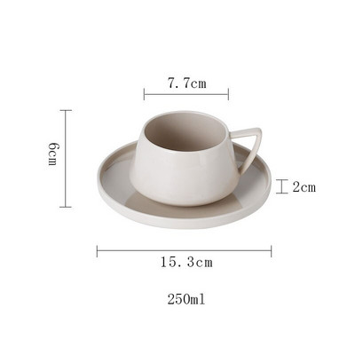 Set de farfurioare pentru cești de cafea din porțelan Set de farfurii pentru ceai de ceai din ceramică, de culoare solidă