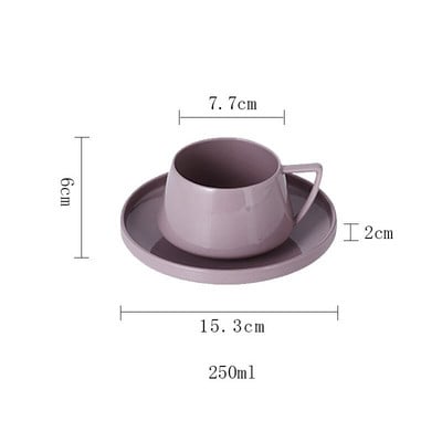 Set de farfurioare pentru cești de cafea din porțelan Set de farfurii pentru ceai de ceai din ceramică, de culoare solidă