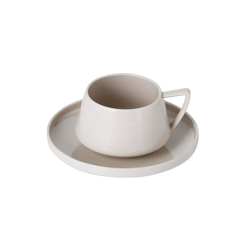 Set de farfurioare pentru cești de cafea din porțelan Set de farfurii pentru ceai de ceai din ceramică, de culoare solidă