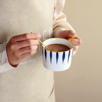 Ιαπωνικά φλιτζάνια και πιατάκια Κεραμική κούπα καφέ με σετ κουταλιών Πιάτα γλυκού Απογευματινοί δίσκοι για φλιτζάνια τσαγιού Κούπες γάλακτος καφέ Ποτό δώρο