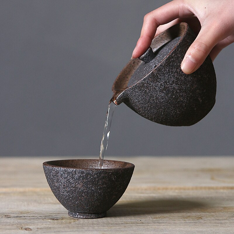ceainic din ceramică cu glazură rugină ceainic ceainic set de ceai japonez veselă