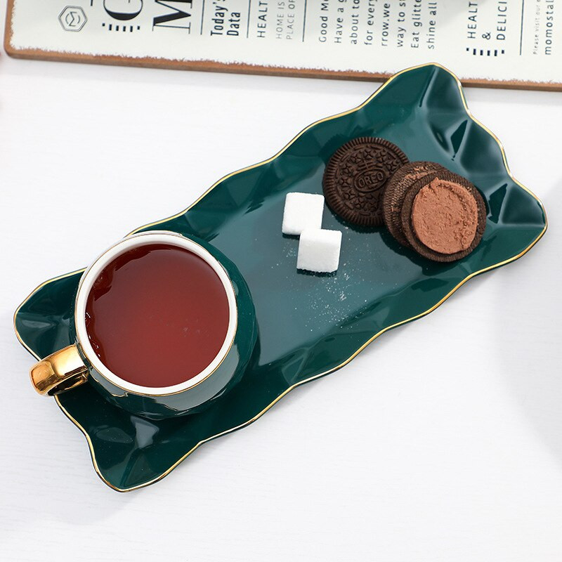 250 ml-es európai kerámia kávéscsésze és csészealj kanál szett Utazási buborékos teás bögre háromrészes csészealj készlet edény tazas de cafe