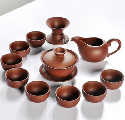 Dropshipping kerámia Yixing lila agyag teáskészlet Kung Fu Pot Infuser Xishi Gaiwan teáskanna tálaló csésze teáscsésze kínai ital