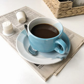 Ceașă de cafea europeană creativă, ceașcă de ceai din porcelană regală din ceramică, cu mâner, farfurie realizată manual Xicara Porcelana, vase de băutură QJJ60BYD
