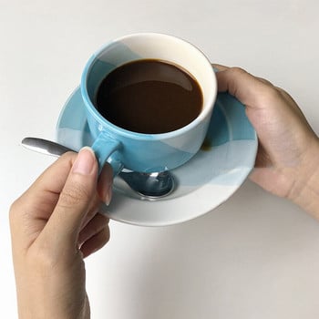 Creative European Coffee Cup Royal Ceramic Bone China Tea Cup with Handle Handmade Piacer Xicara Porcelana Drinkware QJJ60BYD