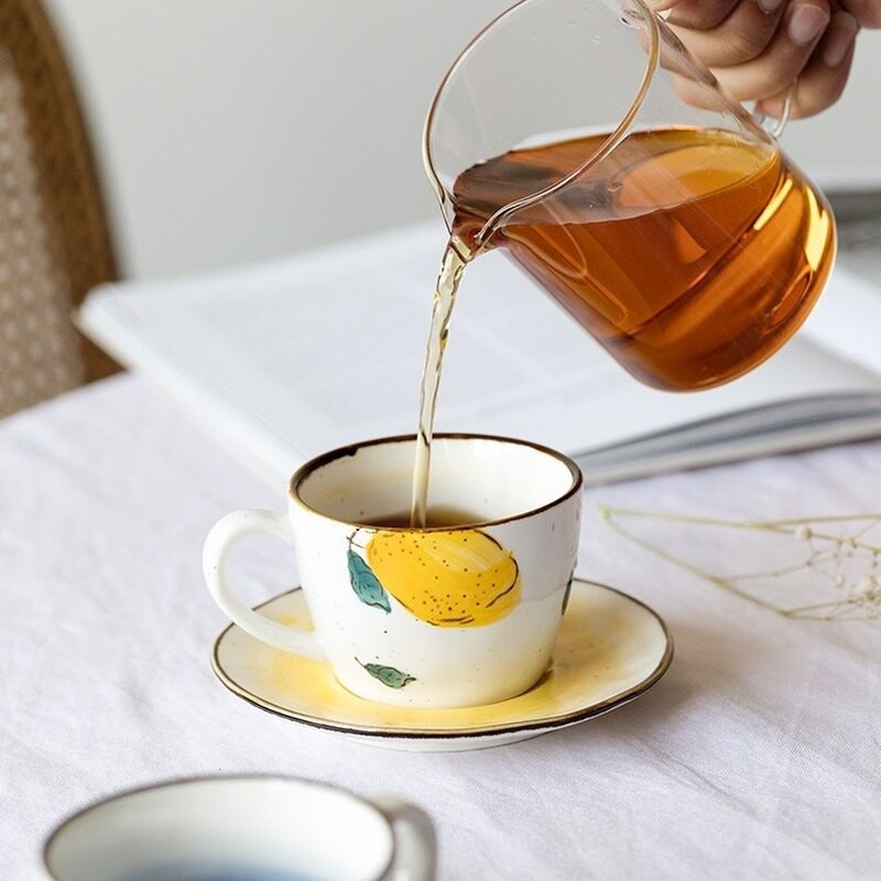 CHANSHOVA 180ml Modern kínai kerámia készlet kávéscsészék teáscsészék és csészealj készletek Tejes bögre ivóeszközök Kínai porcelán H367