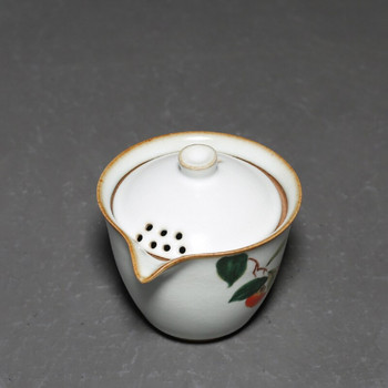 Керамична чаша за чайник Пътуващ сервиз за чай Изискан ръчно рисуван китайски домашен офис Декоративна посуда за чай GungFu Преносима чанта за подарък