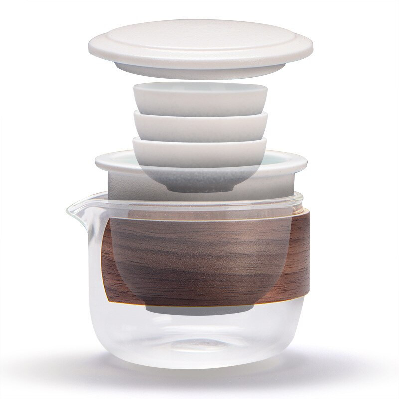 keramički čajnik gaiwan šalice za čaj kineski čajnik prijenosni putni set za čaj puer kineski kung fu putni set za čaj posuđe