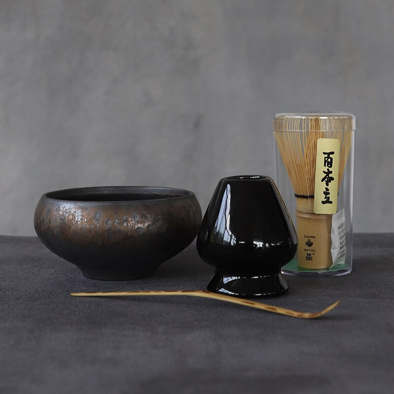 tradicionalni matcha setovi metlica za matcha od prirodnog bambusa keramička zdjela za matcha držač za mućenje japanski setovi za čaj