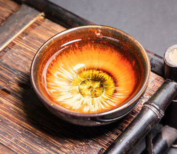 3 τεμ./σετ Creative Kiln Change σετ τσαγιού Πολύχρωμα φλιτζάνια τσαγιού χρωματισμένα φλιτζάνια τσαγιού Jianzhan Kung fu Bowl Ποτά