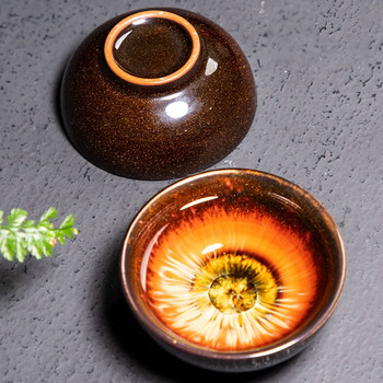3 бр./компл. Creative Kiln Change Teacup Set Colorful Teacups Pigmented Jianzhan Kung Fu Tea Cups Tea Bowl Drinkware