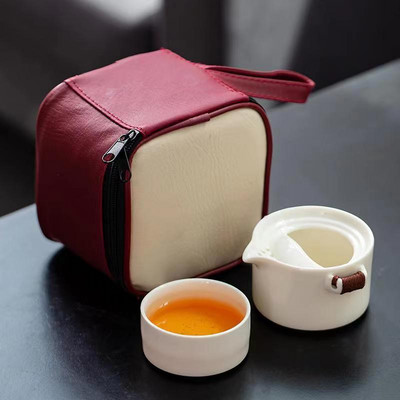 Kvaliteetne White Bone China autotee komplekt 1 teekann 1 tass 1 kott Keraamiline veekeetja tassid Samovar Tassid ja kruusid Veekeetjad Gaiwan Shu Puer